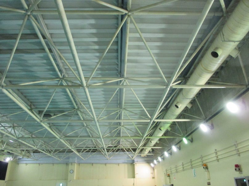 「志木市某スポーツ施設」トラス補強改修工事　施工前画像